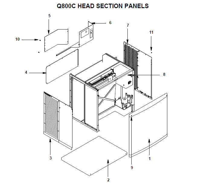 Manitowoc QY874C Ice Machine Parts Diagram Parts